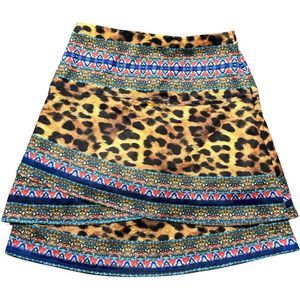 Lucky in Love size Small tennis skort tiered skirt animal print pickle ball golf